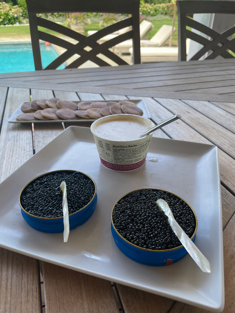caviar and yogurt